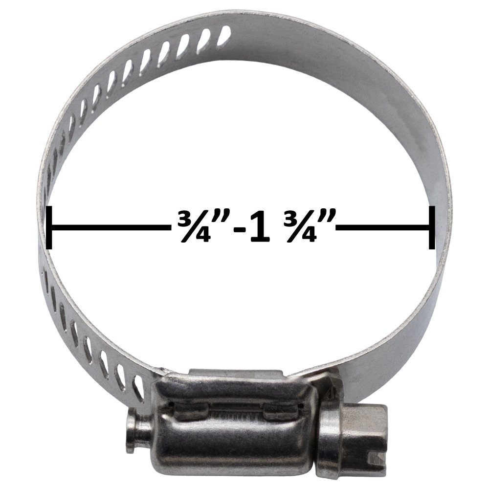 Stainless Steel Worm Gear Hose Clamps (Various Pack Sizes)