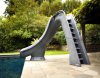 The Typhoon Inground Swimming Pool Slide - Gray Granite