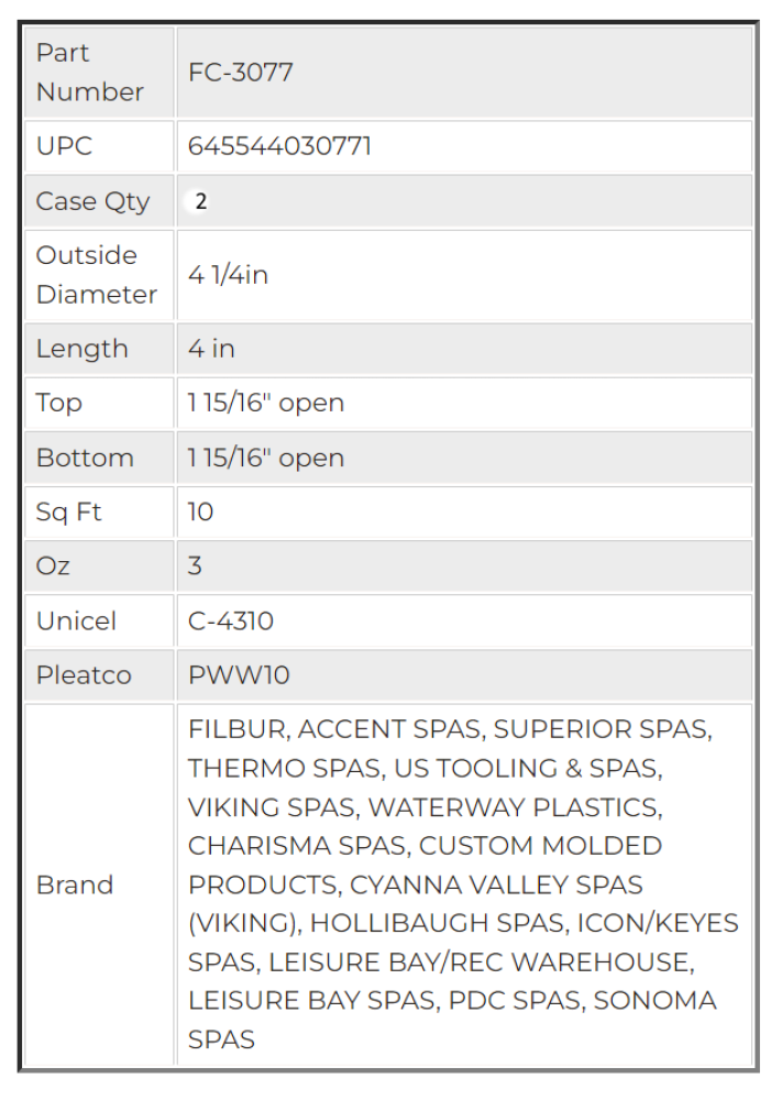 Filbur Swimming Pool Filter Cartridges (Various Models)