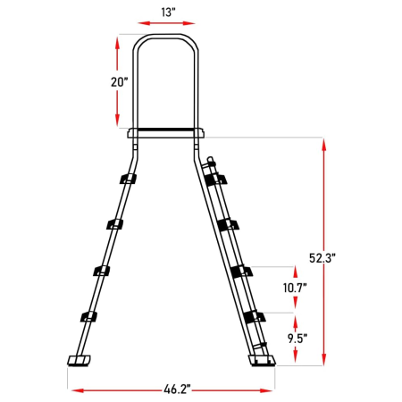 Swimline® HydroTools™ Above Ground Aluminum Pool Entry Ladder