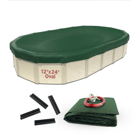 Buffalo Blizzard&reg; Supreme Plus Winter Cover with Cover Clips - Oval Pools
