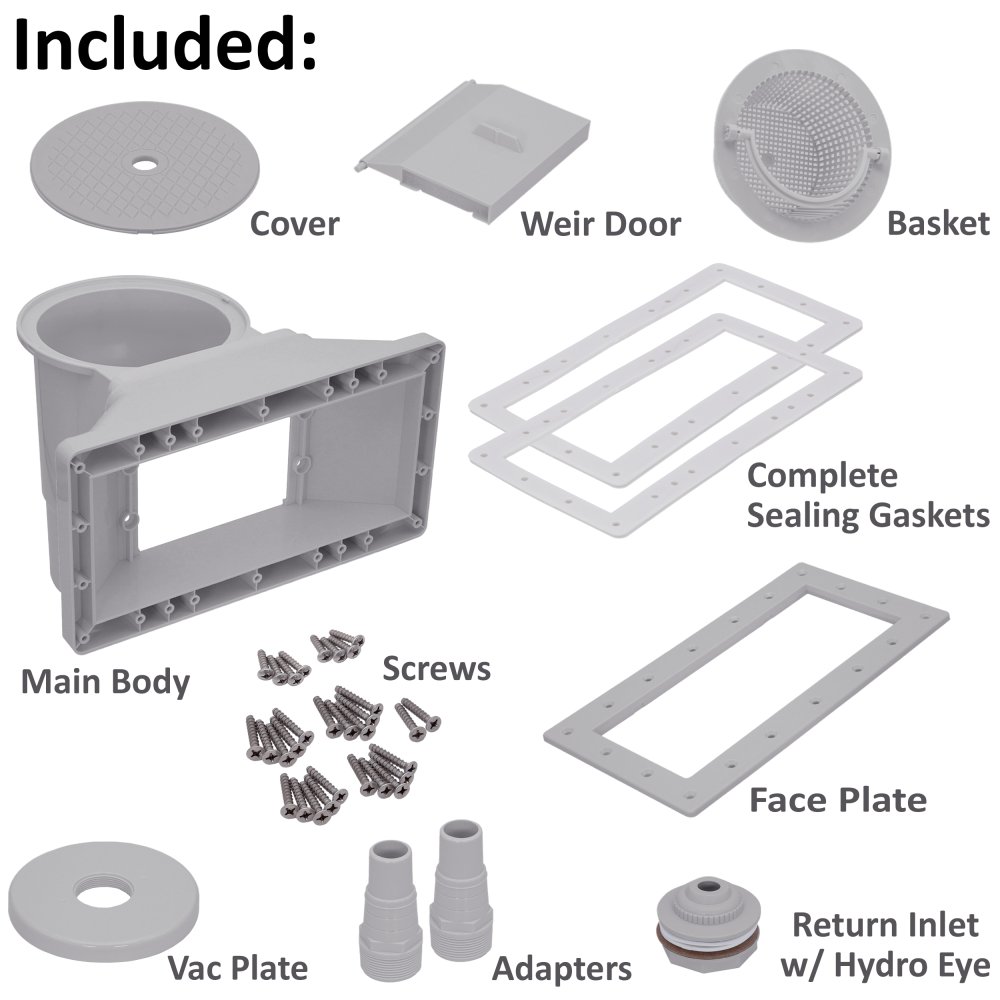 Rx Clear® Wide-Mouth Skimmer for Above Ground Swimming Pools (Choose Color)