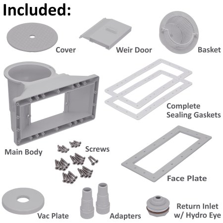 Rx Clear® Wide-Mouth Skimmer for Above Ground Swimming Pools (Choose Color)