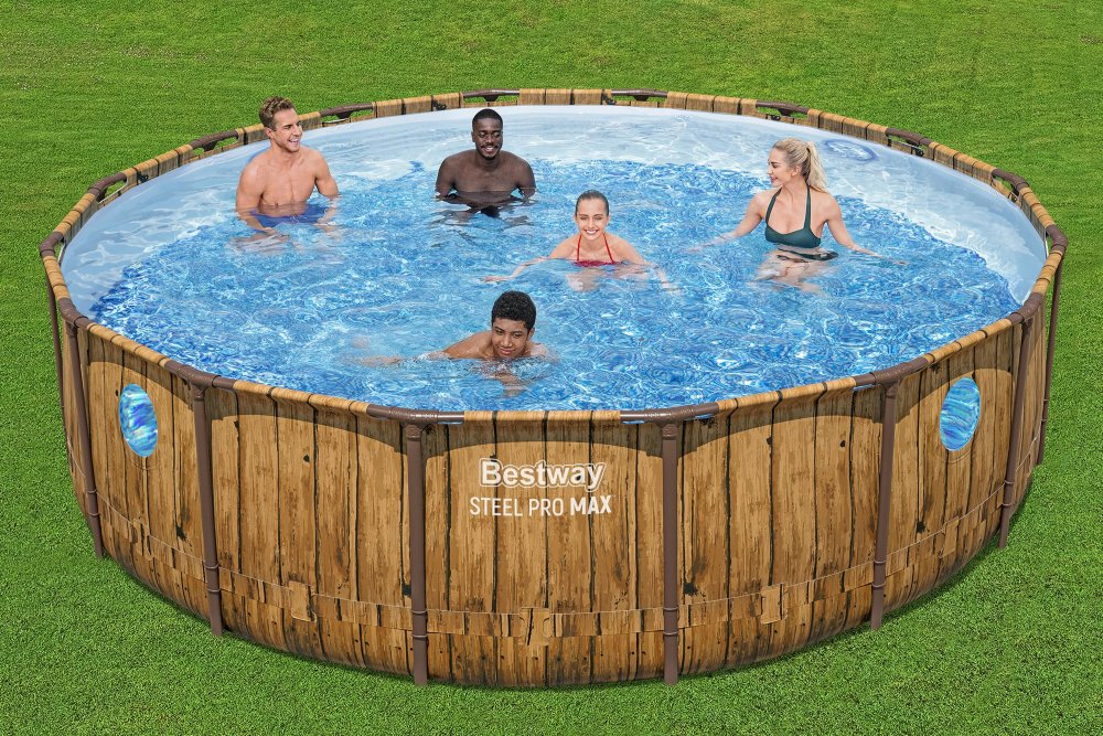 Bestway® Steel Pro MAX™ With Splashview™ 16' x 48"H Round Above Ground Pool Kits
