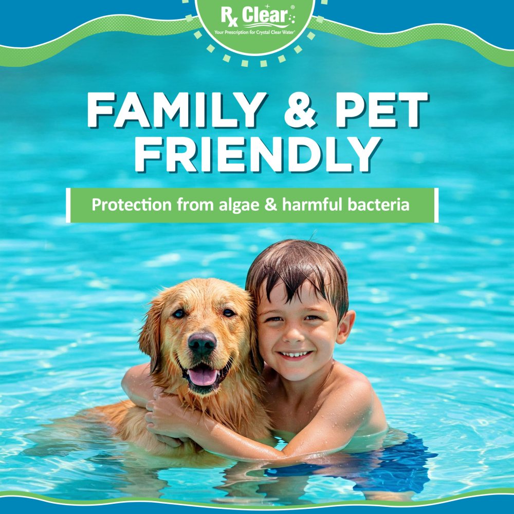 Rx Clear® 1" Stabilized Chlorine Tablets - 8 lbs W/Small Chemical Dispenser